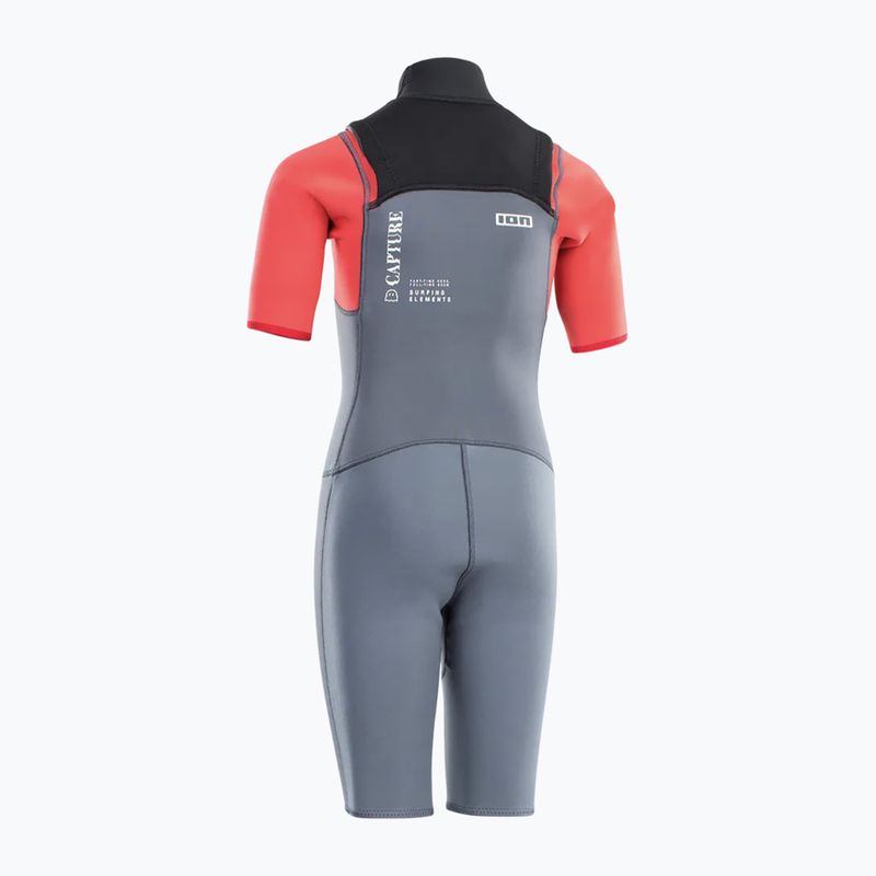 Muta da surf per bambini ION Capture 2/2 Shorty Back Zip Jr steel blue/red 2