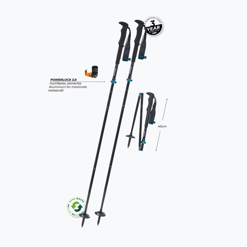 Bastoncini da trekking Komperdell FX Lite Carbon Vario Approach blu 2