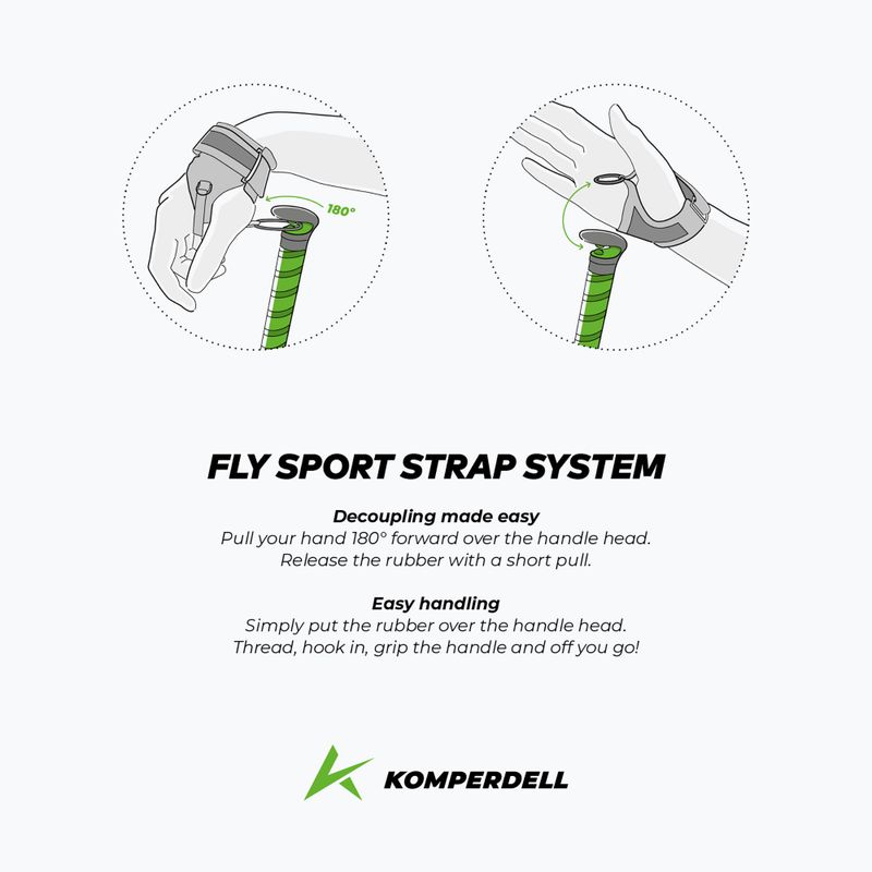 Komperdell FXP Carbon I bastoncini da corsa Erlkönig nero/bianco 3