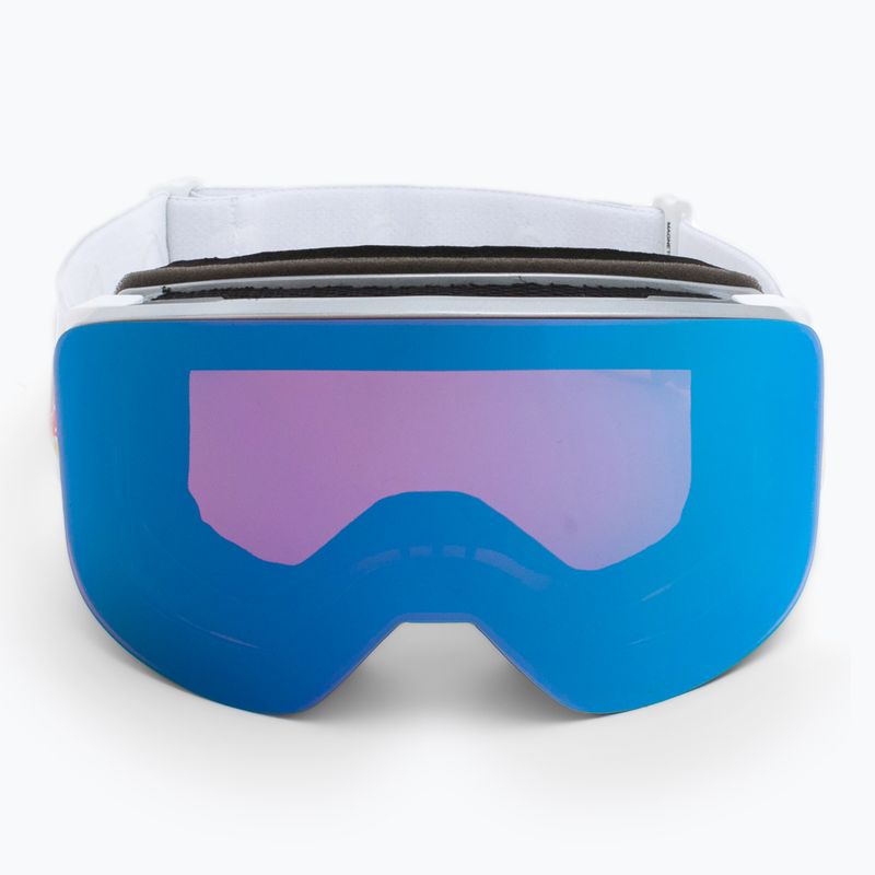 Red Bull SPECT Magnetron Slick occhiali da sci argento lucido/bianco/rosso blu specchiato/blu scuro neve 2
