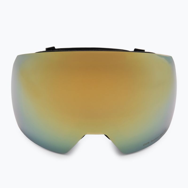 Occhiali da sci Red Bull SPECT Chute nero/marrone con specchio oro/neve nuvolosa 2
