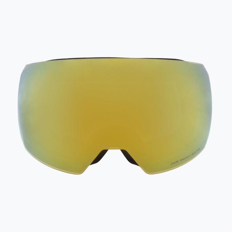 Occhiali da sci Red Bull SPECT Chute nero/marrone con specchio oro/neve nuvolosa 4