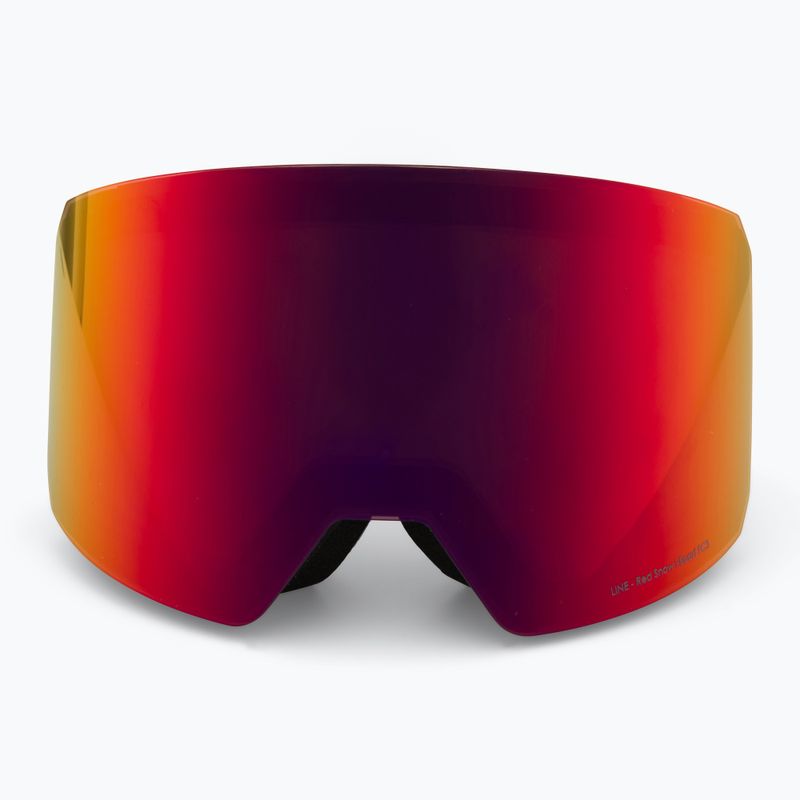 Occhiali da sci Red Bull SPECT Line nero/marrone con specchio rosso/neve torbida 3