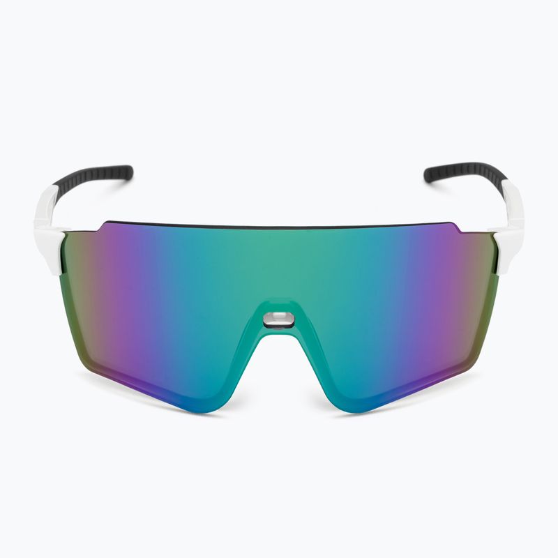 Occhiali da sole Red Bull SPECT Stun bianco/fumo lucido con specchio verde-viola 3