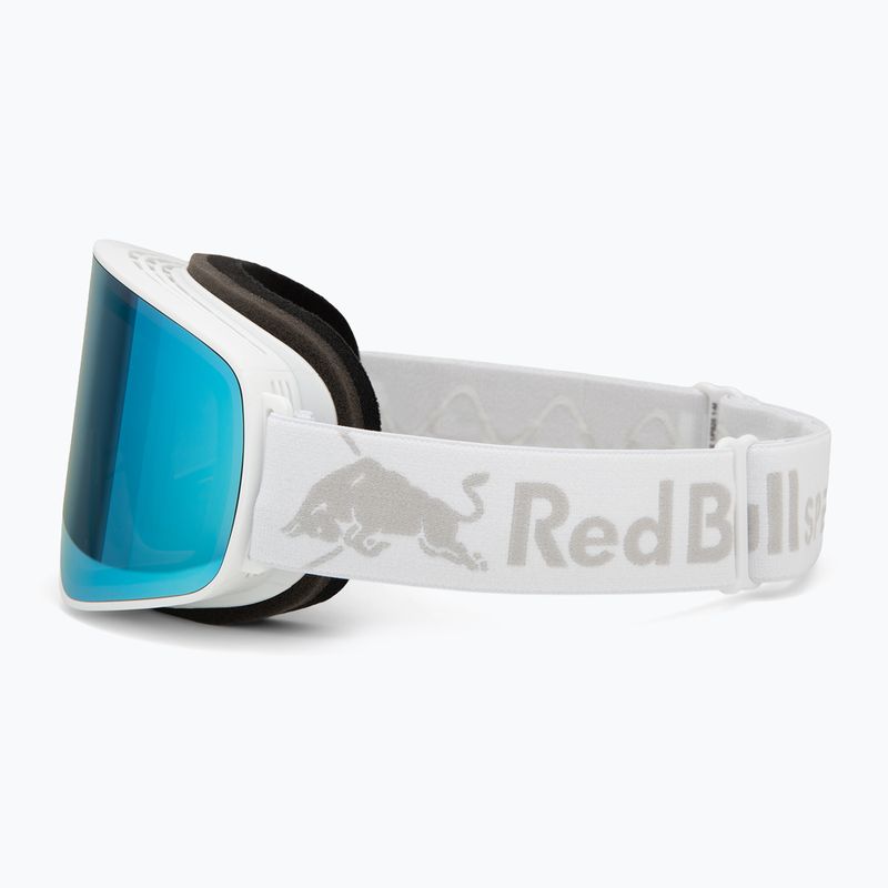 Red Bull SPECT Rush bianco/blu ghiaccio neve/fumo con occhiali da sci a specchio blu 4