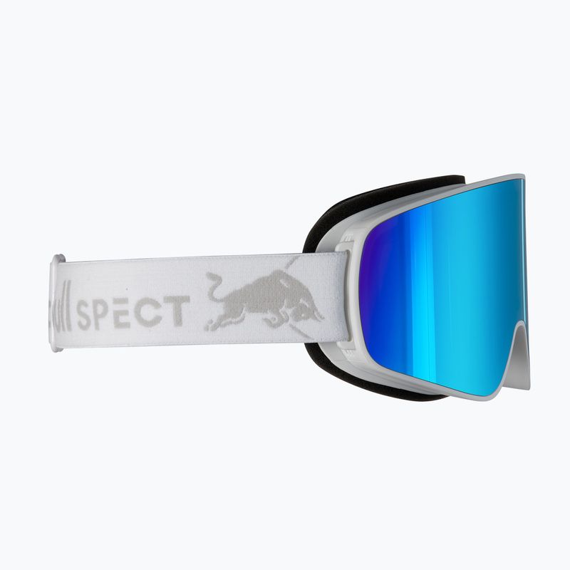 Red Bull SPECT Rush bianco/blu ghiaccio neve/fumo con occhiali da sci a specchio blu 3