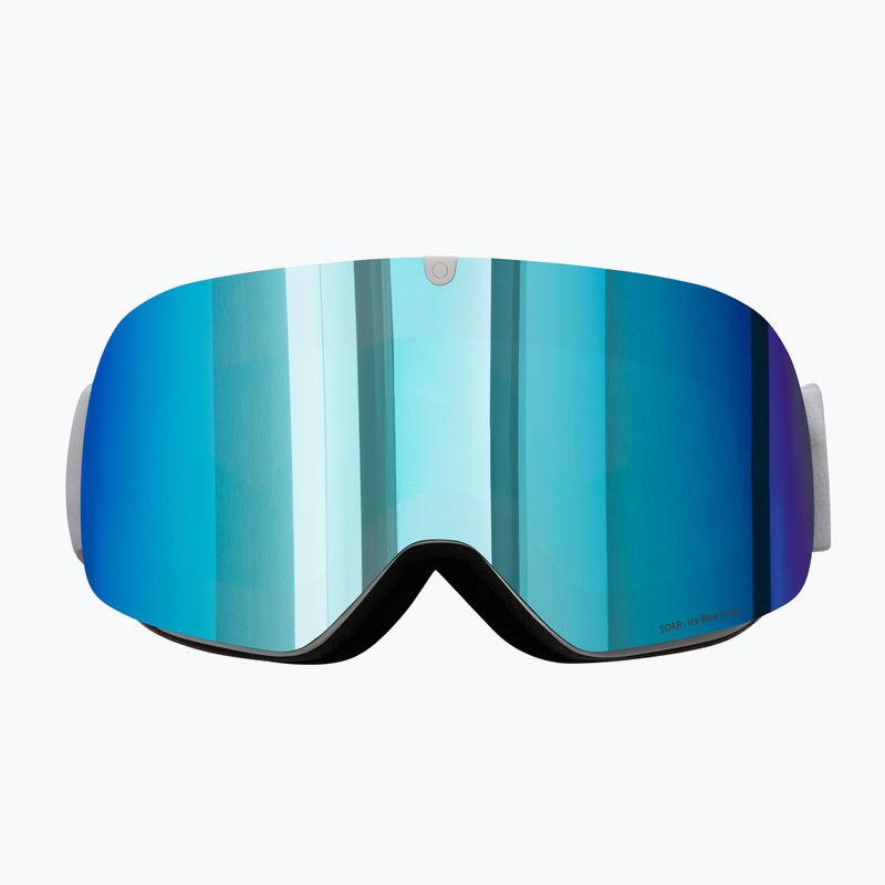 Occhiali da sci Red Bull SPECT Soar bianco/blu ghiaccio neve/grigio con specchio blu ghiaccio 2