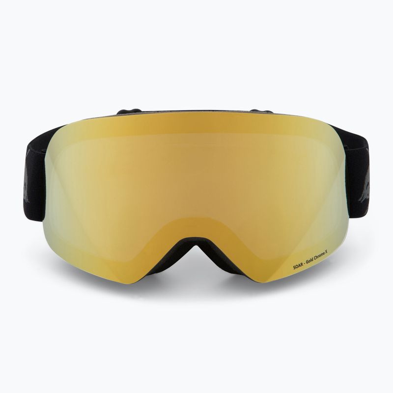 Occhiali da sci Red Bull SPECT Soar Photo nero/marrone con cromatura oro x 2