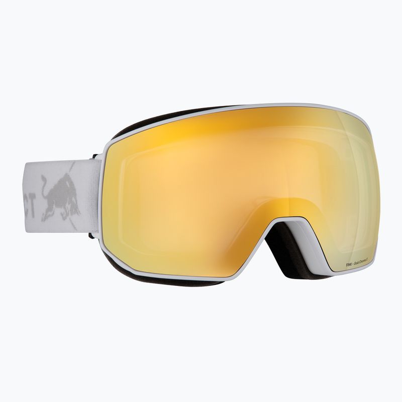 Maschera da sci Red Bull Spect Fink Photo matt white/brown with gold chrome x