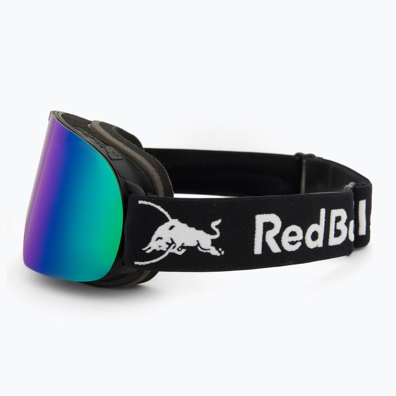 Maschera da sci Red Bull SPECT Rush matt black/brown with green mirror 4