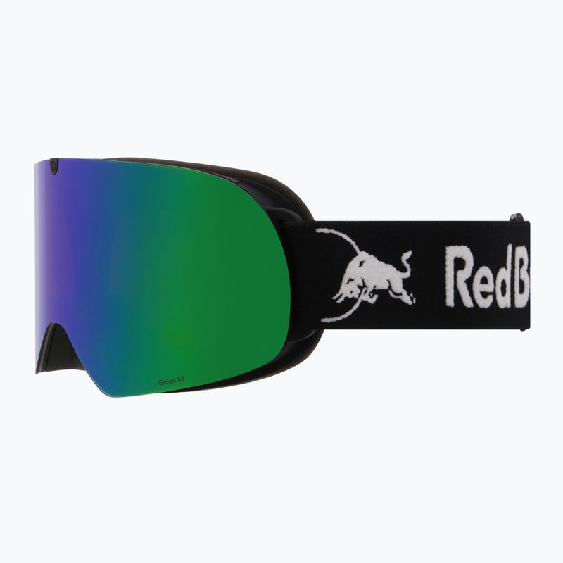 Maschera da sci Red Bull SPECT Rush matt black/brown with green mirror 2