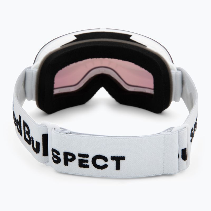 Maschera da sci Red Bull SPECT Rush matt white/red with pink purple mirror 3
