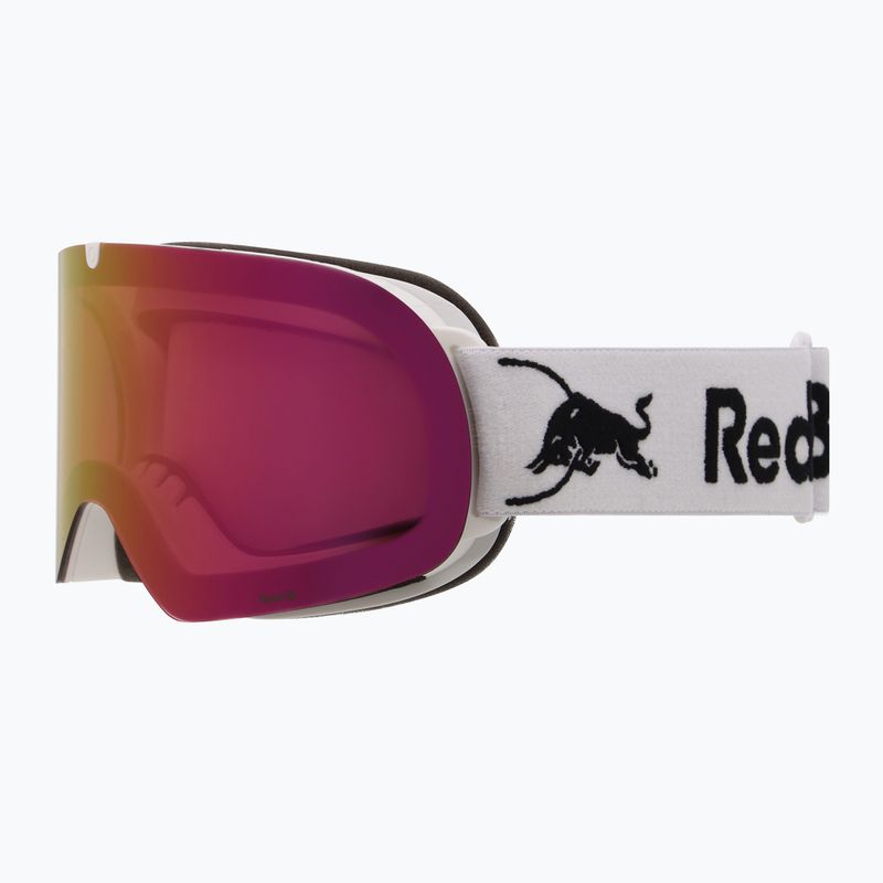 Maschera da sci Red Bull SPECT Rush matt white/red with pink purple mirror 2