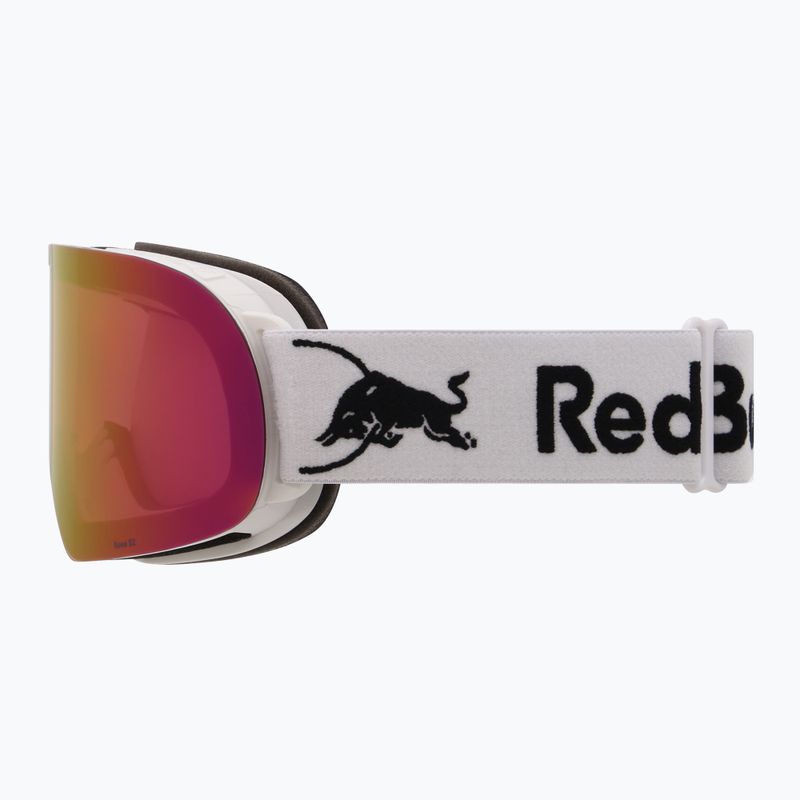 Maschera da sci Red Bull SPECT Rush matt white/red with pink purple mirror 4