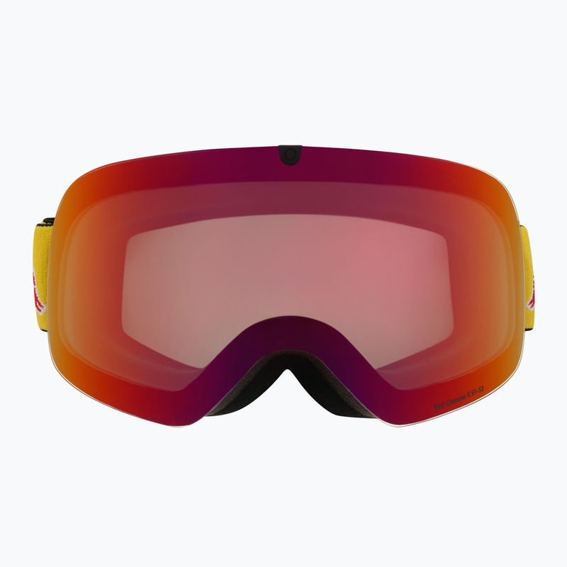 Maschera da sci Red Bull SPECT Soar Photo matte black/brown with red chrome x 5