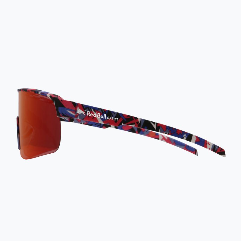 Occhiali da sole Red Bull SPECT Dakota matt blue-burgundy pattern/smoke red-purple mirror 4