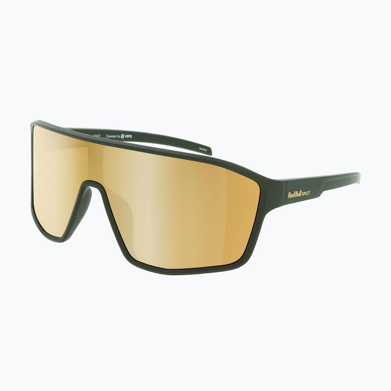 Occhiali da sole Red Bull SPECT Daft matt metallic olive/ brown with gold mirror 2