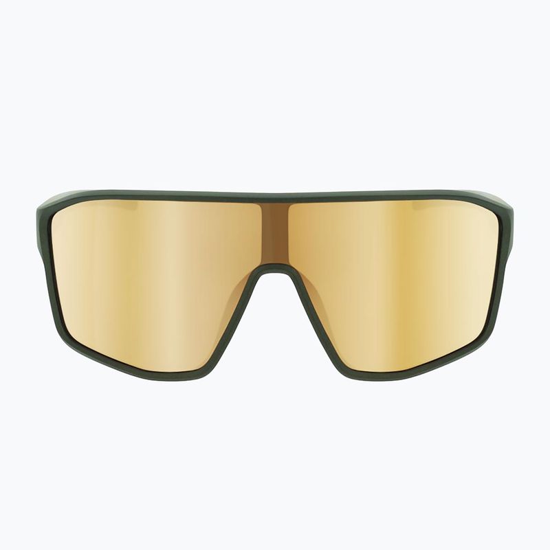 Occhiali da sole Red Bull SPECT Daft matt metallic olive/ brown with gold mirror 3