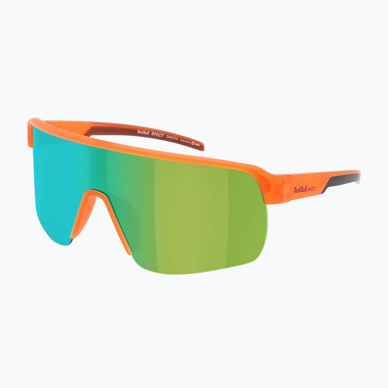 Occhiali da sole Red Bull SPECT Dakota matt clear neon-orange/brown with blue-green mirr