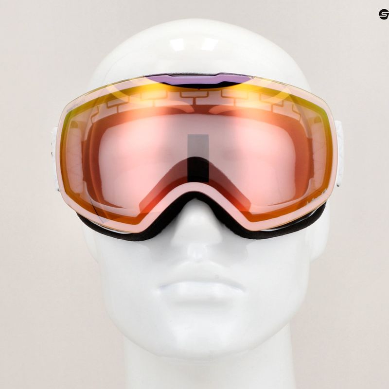 Occhiali da sci Julbo Shadow Reactiv ad alto contrasto bianco/rosa flash 8