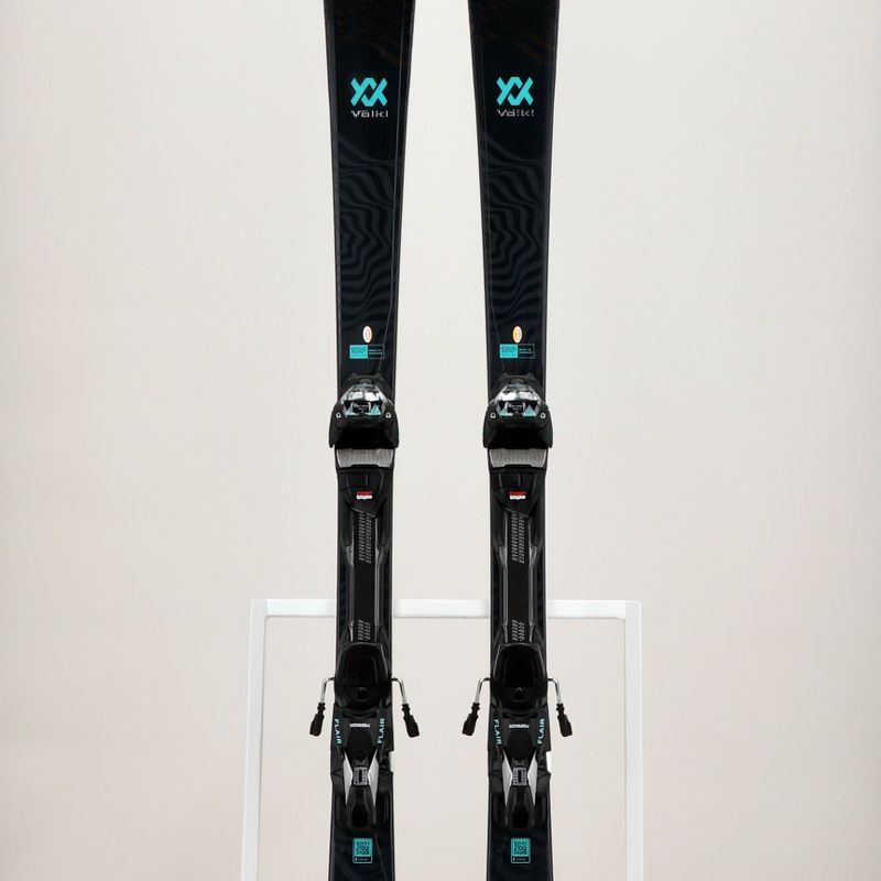 Sci da discesa femminile Völkl Flair SC Carbon + attacchi vMotion 11 ALU GW nero/teal/argento 10