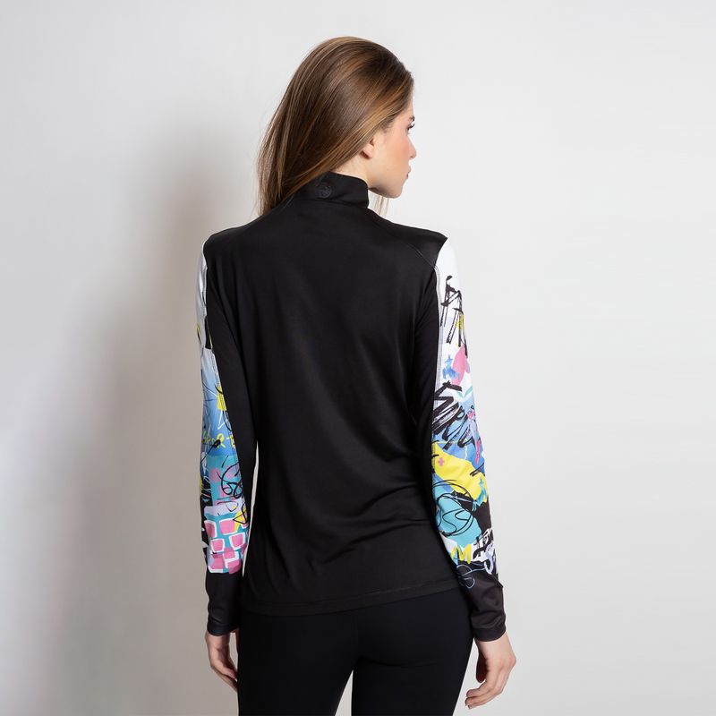 Felpa donna Sportalm Bonny Print nero 4