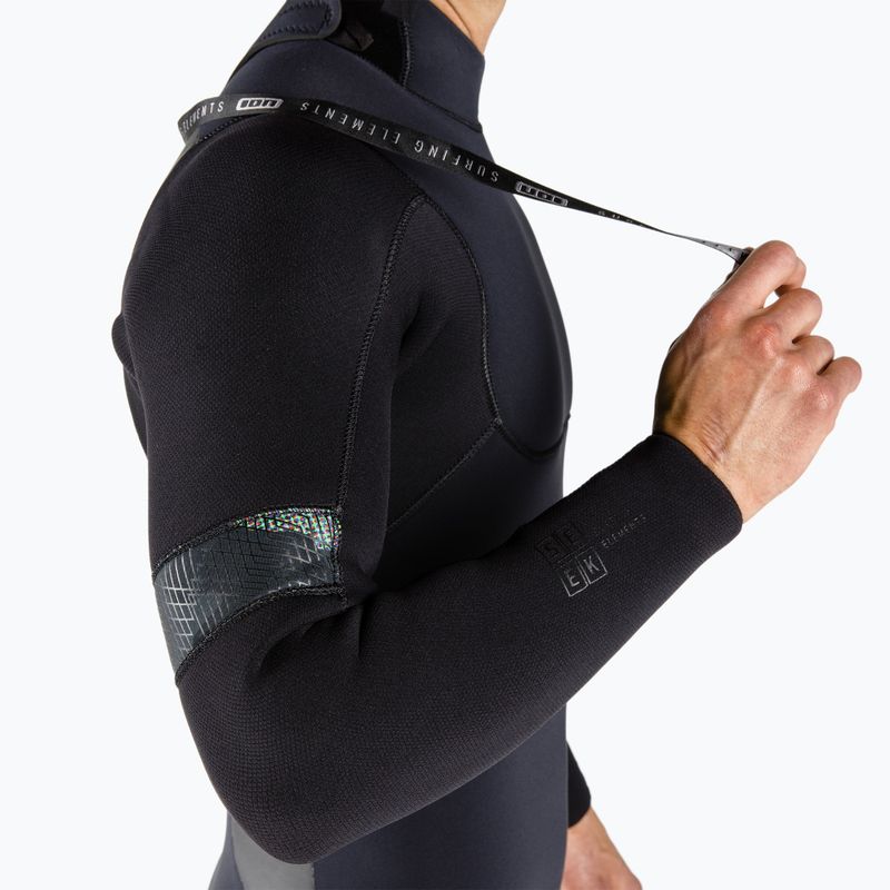 Uomo ION Seek Amp 5/4 Back Zip Black Swim Foam 3