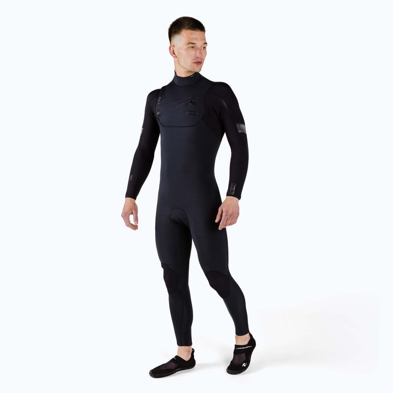 Uomo ION Seek Amp 5/4 Zip frontale Swim Foam Nero