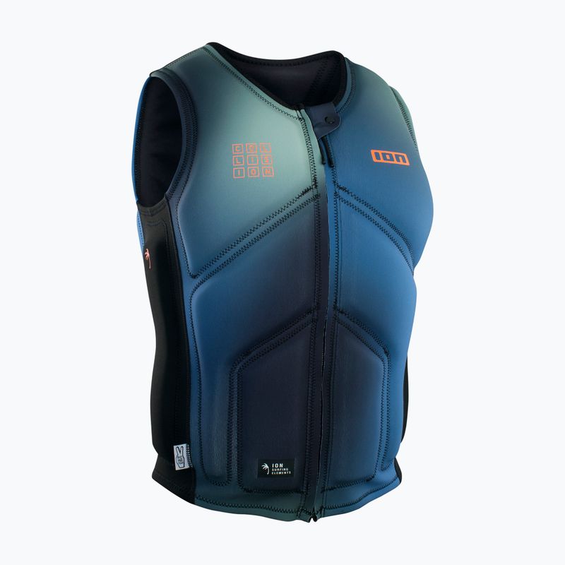 Gilet di sicurezza ION Collision Core Front Zip blu sfumato da uomo