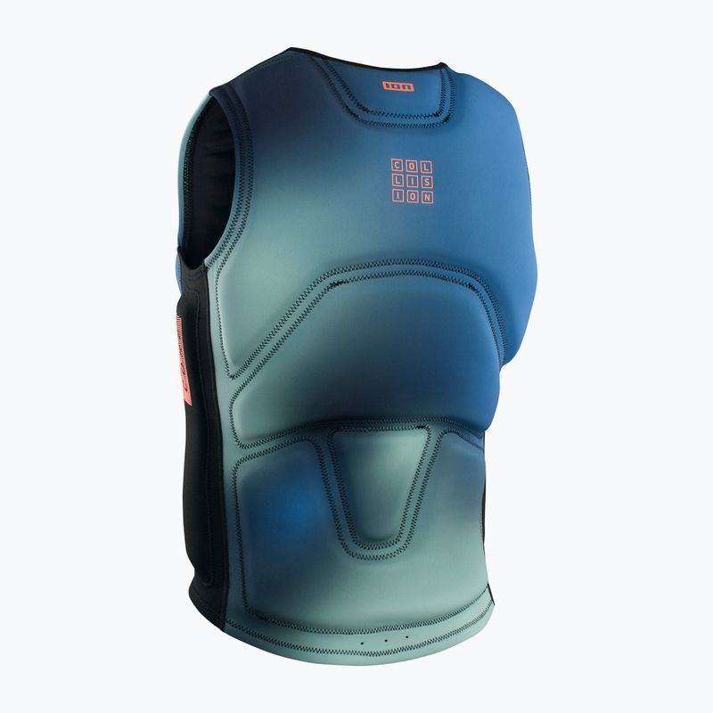 Gilet di sicurezza ION Collision Core Front Zip blu sfumato da uomo 2