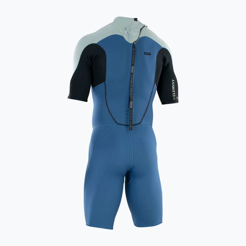 Uomo ION Element 2/2 Shorty Back Zip Cascade Blue Swim Foam 2