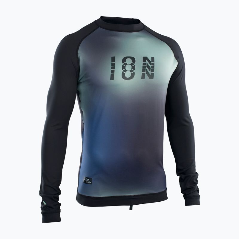 Maglia a maniche lunghe da uomo ION Lycra Maze blu sfumato per il nuoto