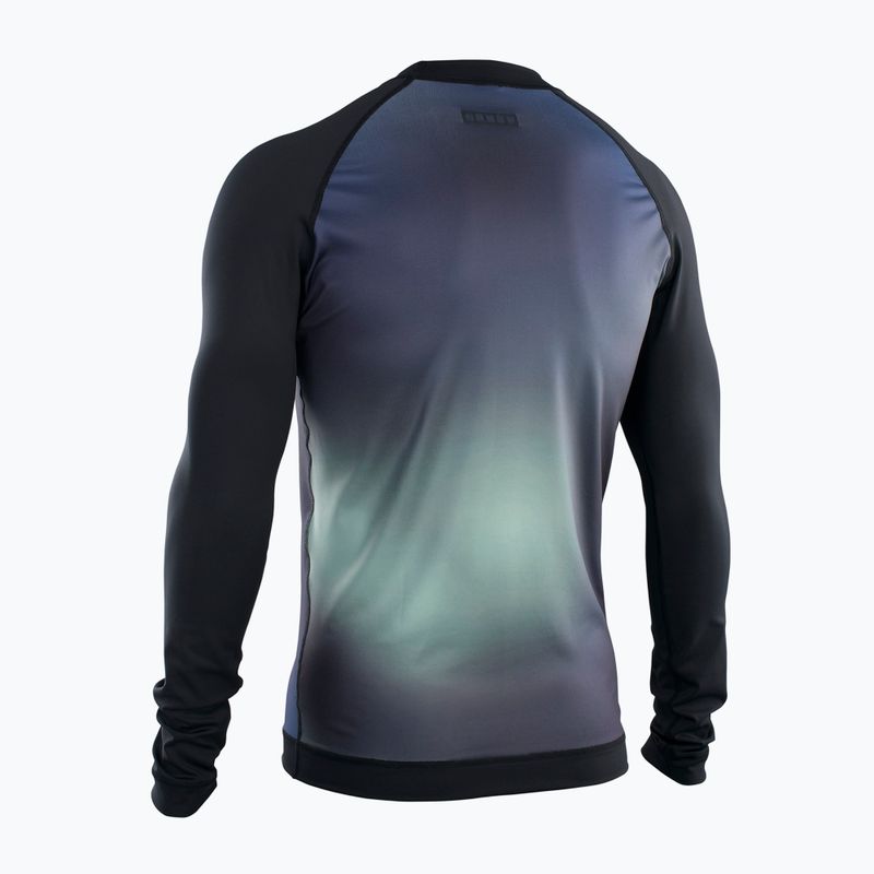 Maglia a maniche lunghe da uomo ION Lycra Maze blu sfumato per il nuoto 2