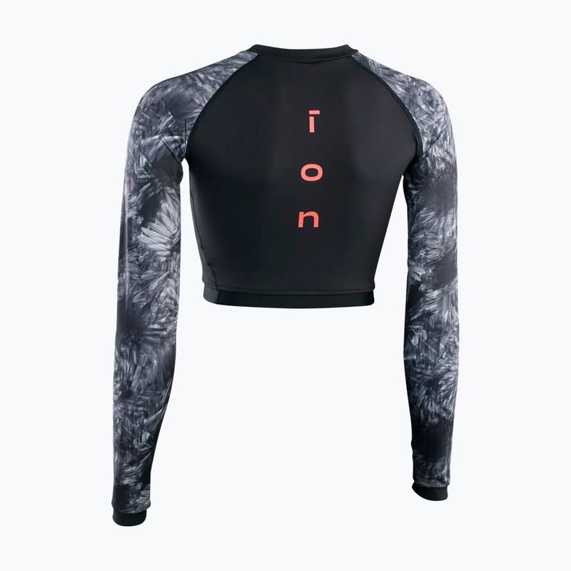 Maglia a maniche lunghe da nuoto donna Shorty UV nero 2