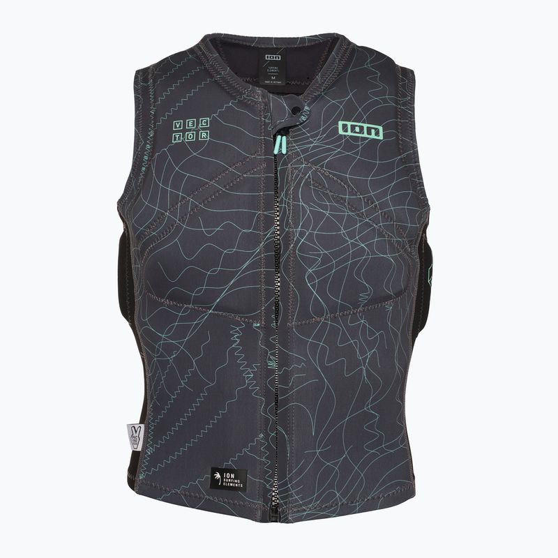 Gilet protettivo da uomo ION Vector Core Front Zip grigio distorto