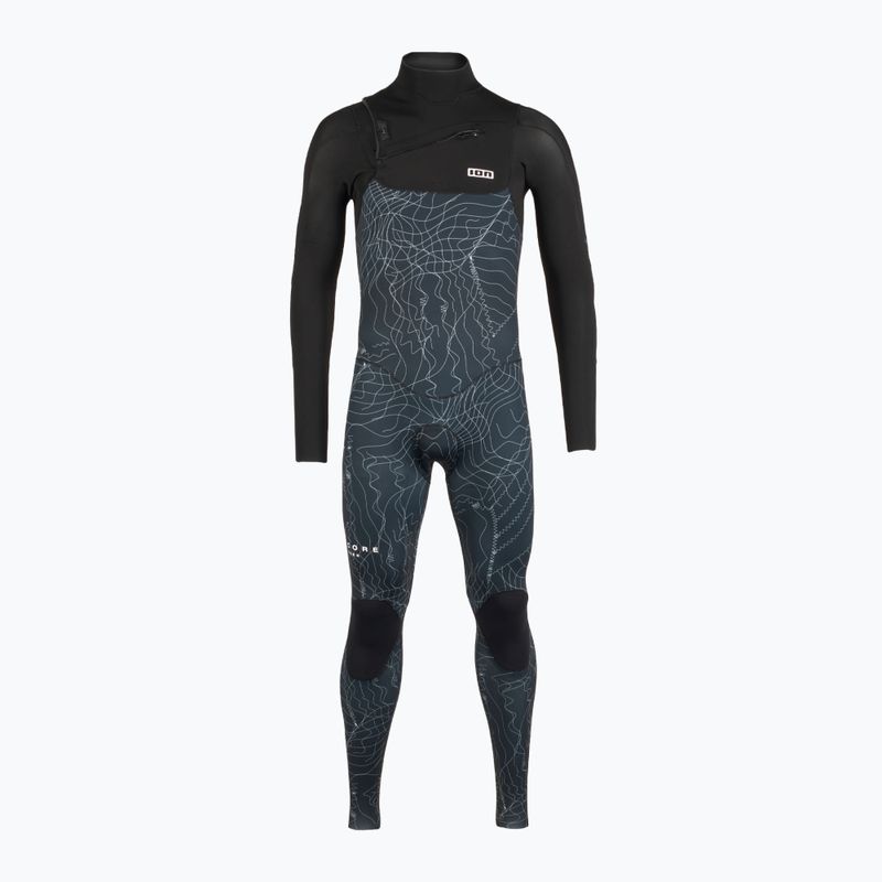 Muta da bagno ION Seek Core 3/2 mm Front Zip distorta nera da uomo 2