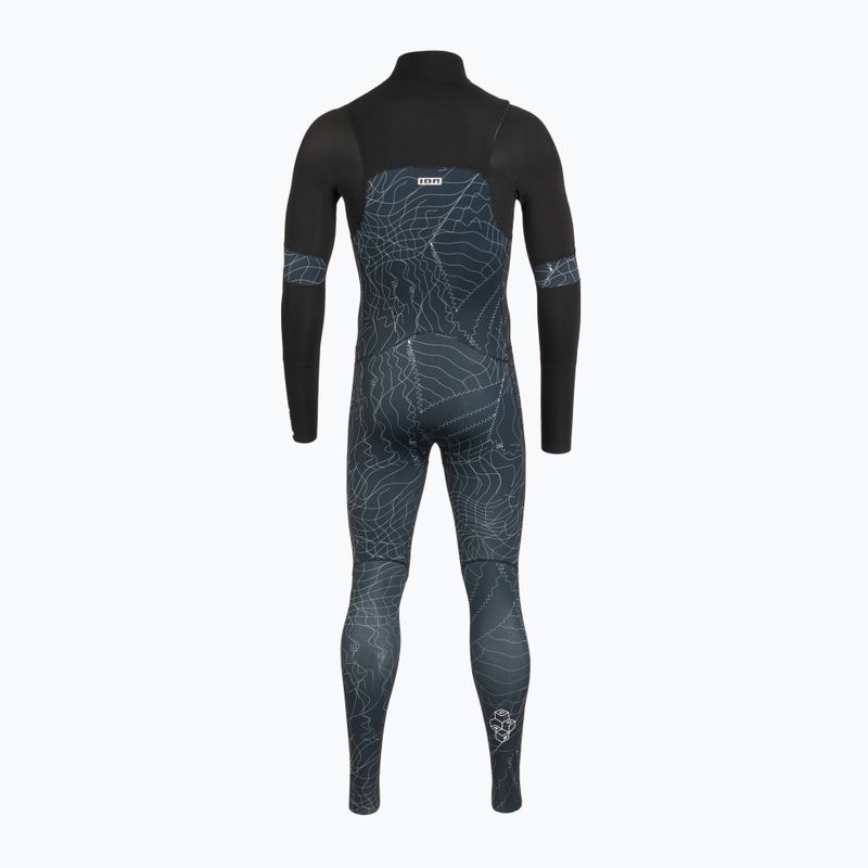 Muta da bagno ION Seek Core 3/2 mm Front Zip distorta nera da uomo 3