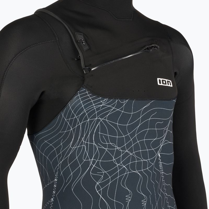 Muta da bagno ION Seek Core 3/2 mm Front Zip distorta nera da uomo 4