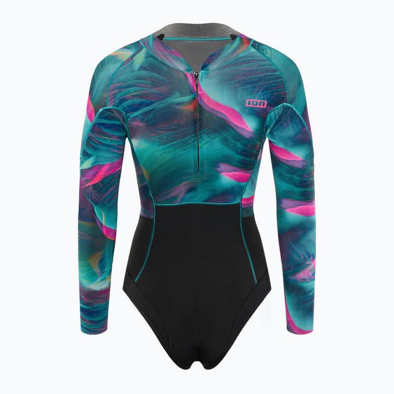 Donna Swim Foam ION Amaze Hot Shorty 1.5 Front Zip tropical palm glitch 2