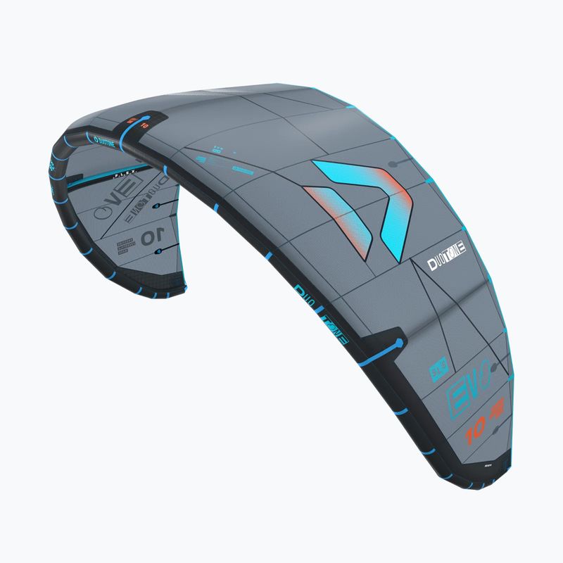 Aquilone da kitesurf Duotone Evo SLS dark grey/turquoise 2