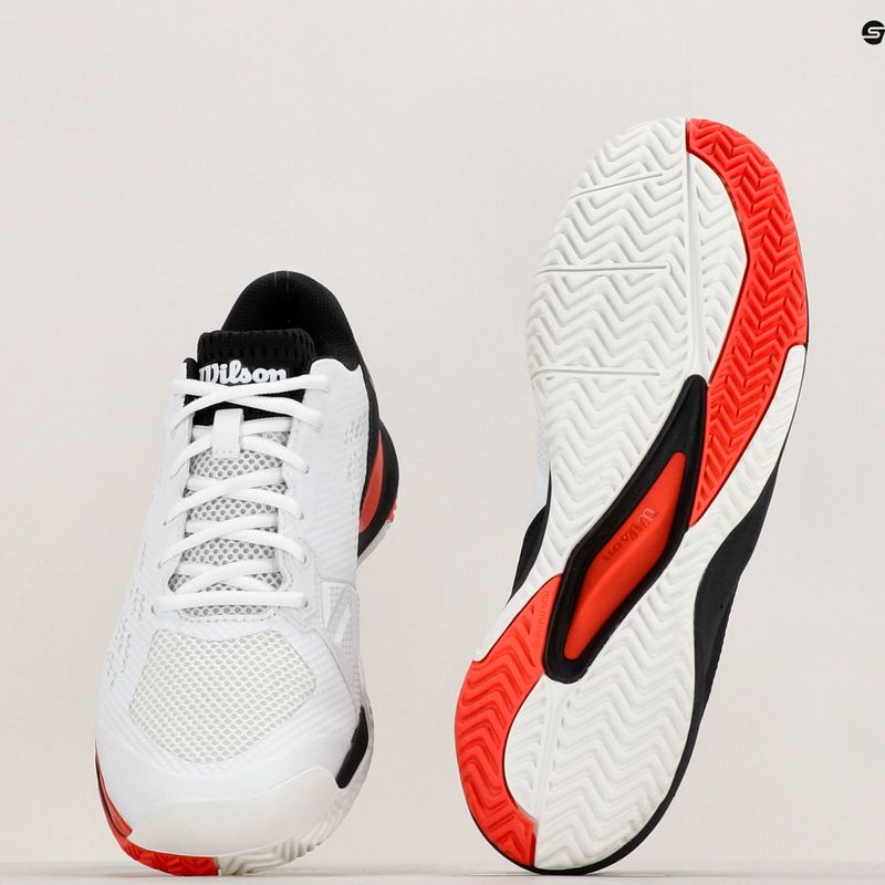 Scarpe da tennis da uomo Wilson Rush Pro Ace bianco/rosso/poppy red 12