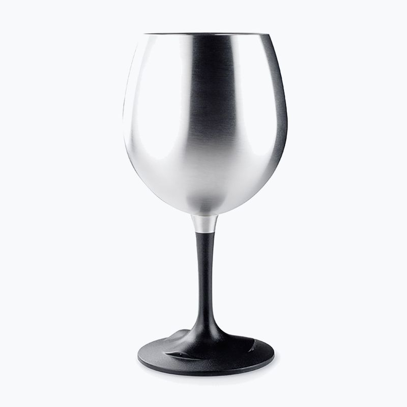 GSI Outdoors Glacier Stainless Nesting Red Wine Glass Bicchiere da escursionismo in vetro spazzolato