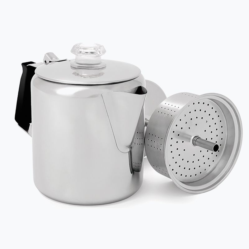GSI Outdoors Glacier Stainless 6 Cup Perc W/Silicone Handle cafe lucido da escursionismo