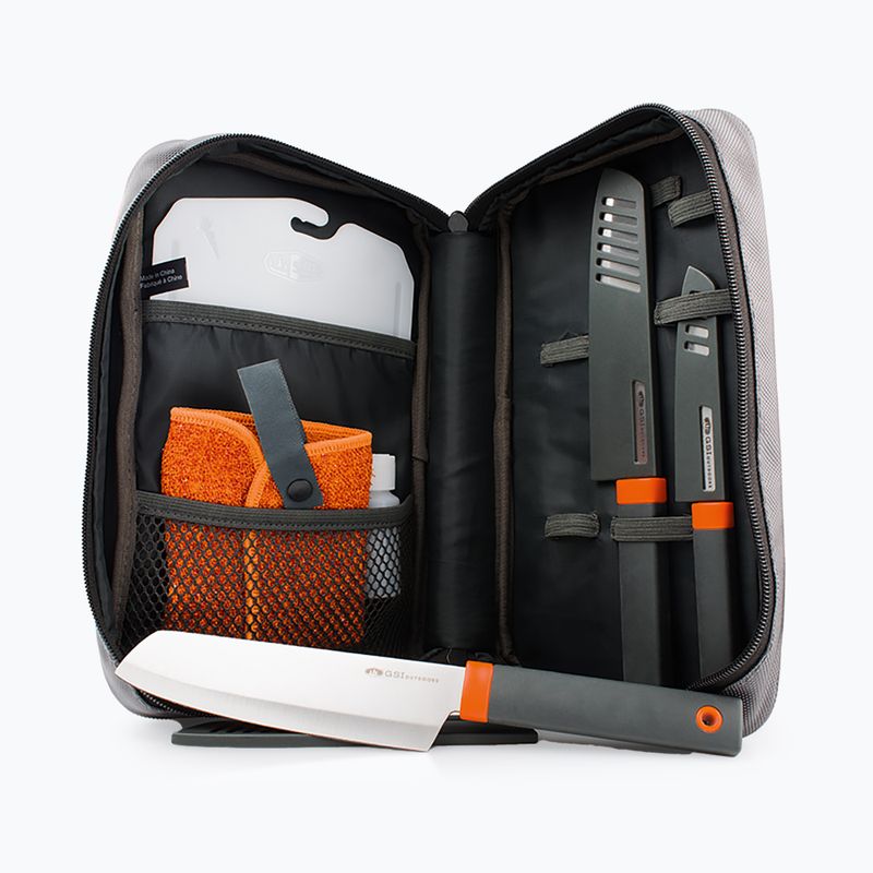 GSI Outdoors Set di coltelli Santoku 7 pezzi grigio