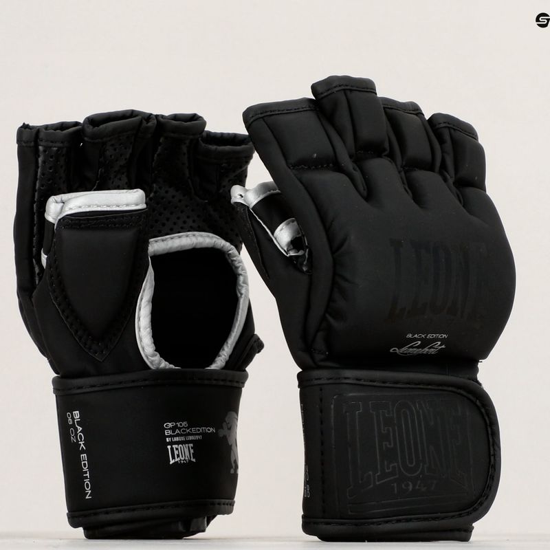 LEONE 1947 Black Edition Guanti da grappling neri MMA 7