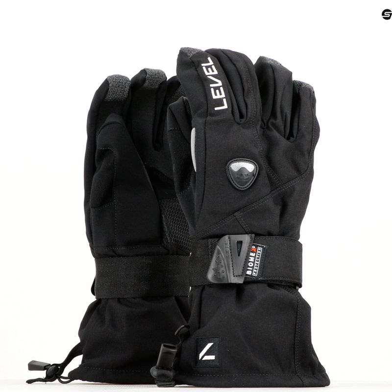 Guanti da snowboard da uomo Level Fly 2021 nero 7