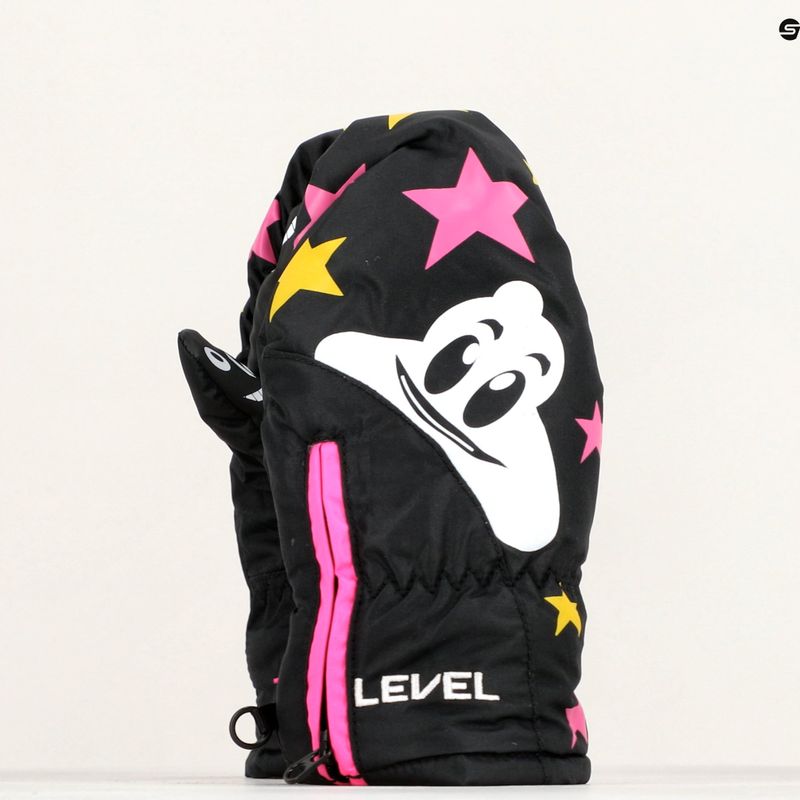 Guanti da sci per bambini rosa ninja di Level Lucky Mitt 9