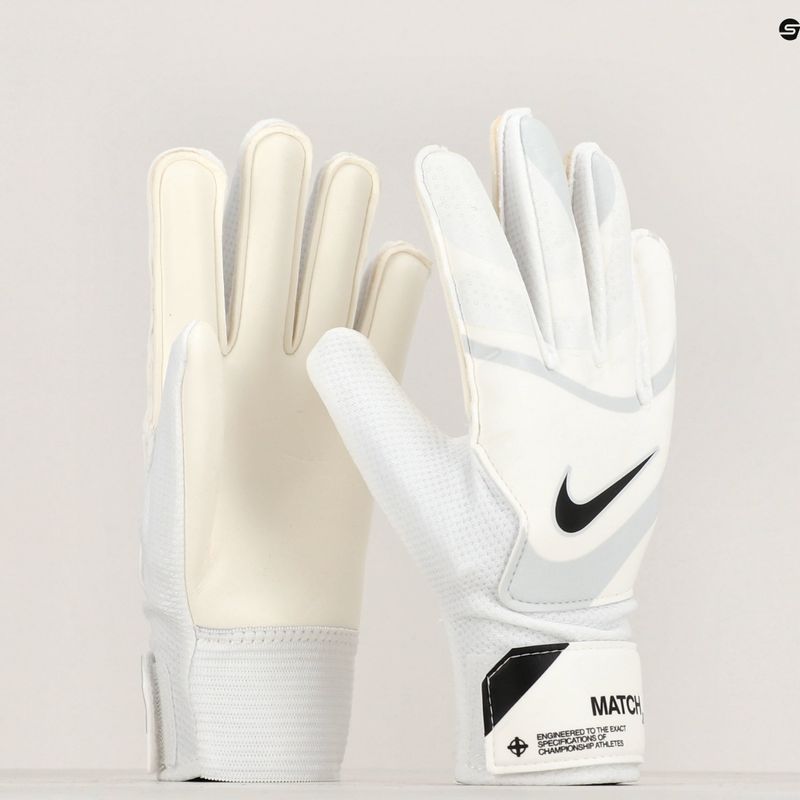 Guanti da portiere Nike Match da bambino bianco/platino puro/nero 6