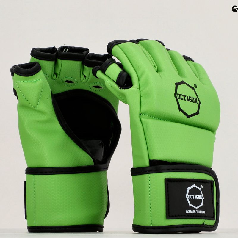 Guanti da grappling MMA Octagon Kevlar verde 7