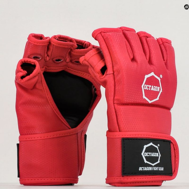 Guanti da grappling MMA Octagon Kevlar rosso 7